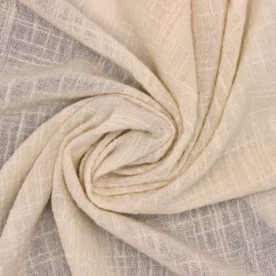 Slub linen effect cotton fabric - natural 