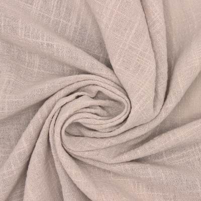 Slub linen effect cotton fabric - beige