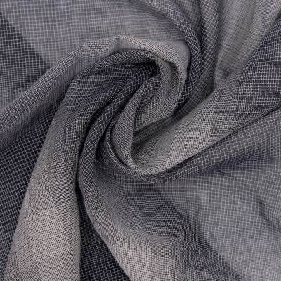 Checked memory foam voile - midnight blue