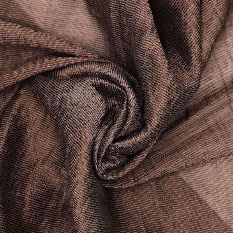 Cotton blend voile fabric - brown