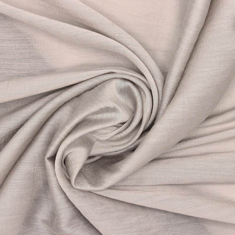 Voile van viscose en polyester - beige