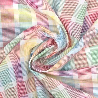 Checked cotton voile - multicoloured