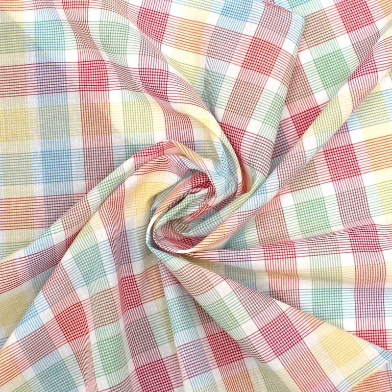 Checked cotton voile - multicoloured