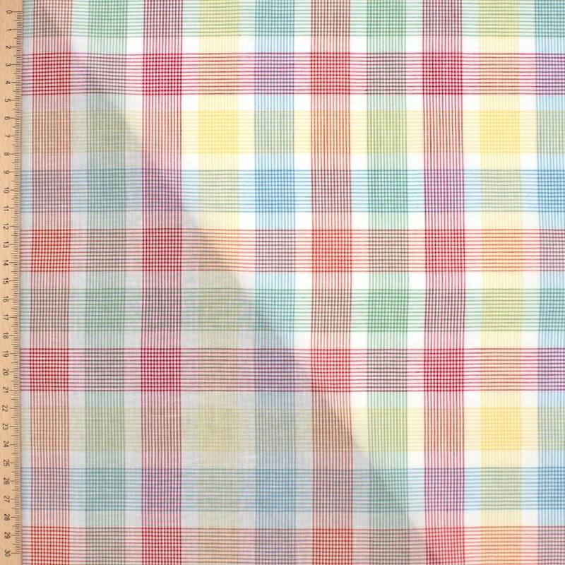 Checked cotton voile - multicoloured