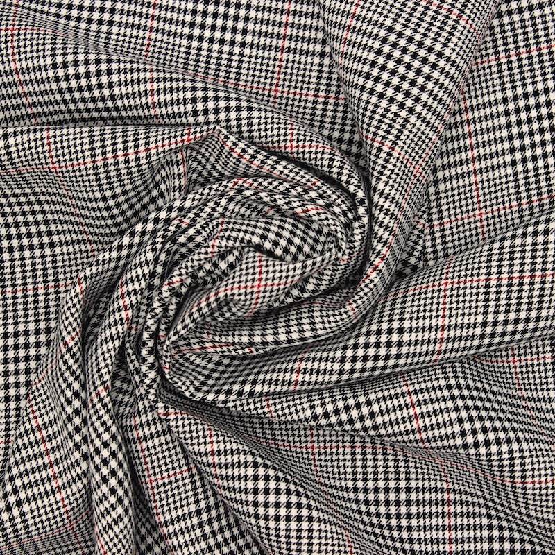 100% cotton check fabric -black and off-white