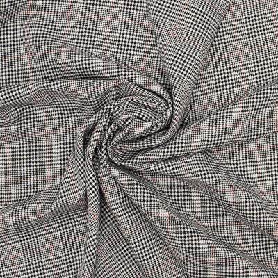 100% cotton check fabric -black and off-white