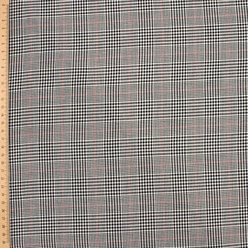 100% cotton check fabric -black and off-white