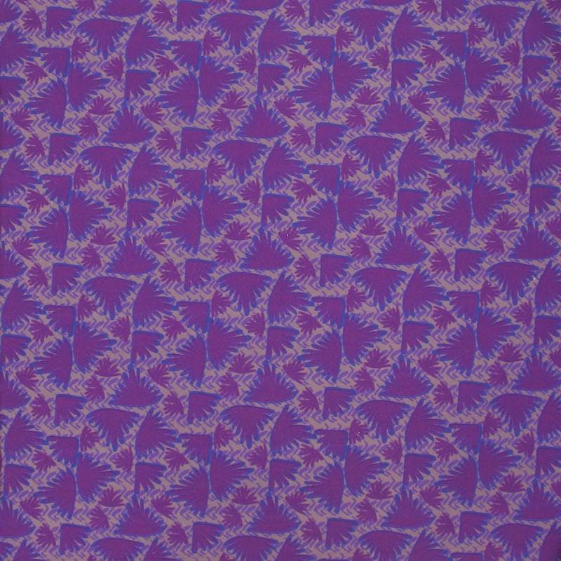 Wings printed cotton poplin - mauve