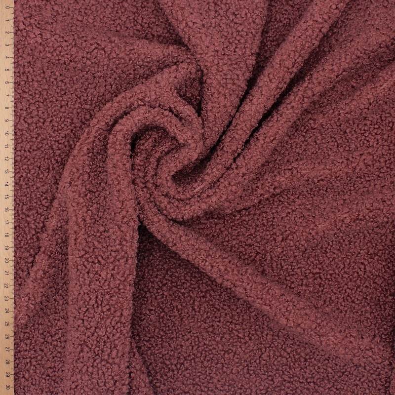 Fabric with loops - burgundy