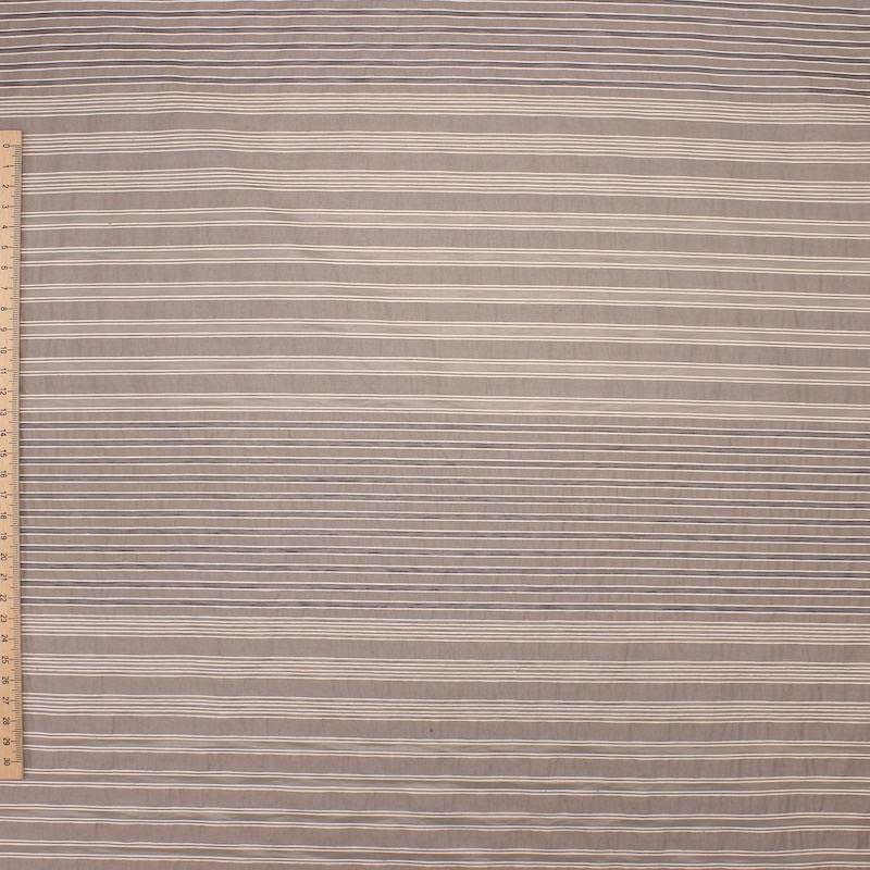 Tissu à rayures - beige