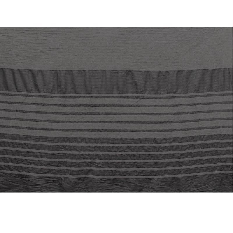 Striped cotton blend fabric - grey