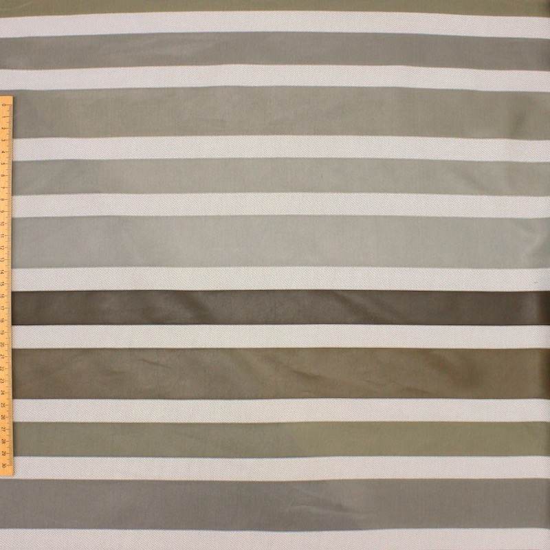 Striped fabric - beige and brown