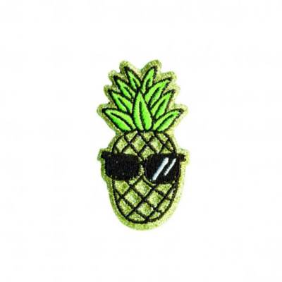 Ecusson ananas paillettes thermocollant