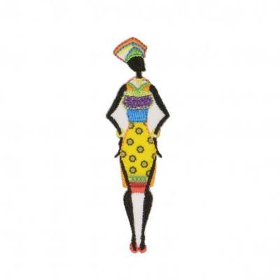 Ecusson femme africaine thermocollant