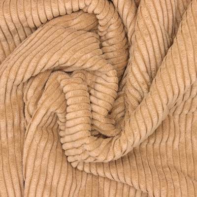 Double-sided quilted velvet fabric - beige