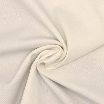 Twill extensible coton uni - blanc cassé