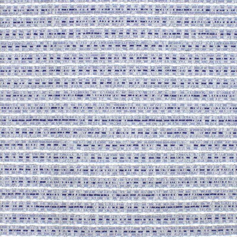 Strepen jacquard stof - blauw