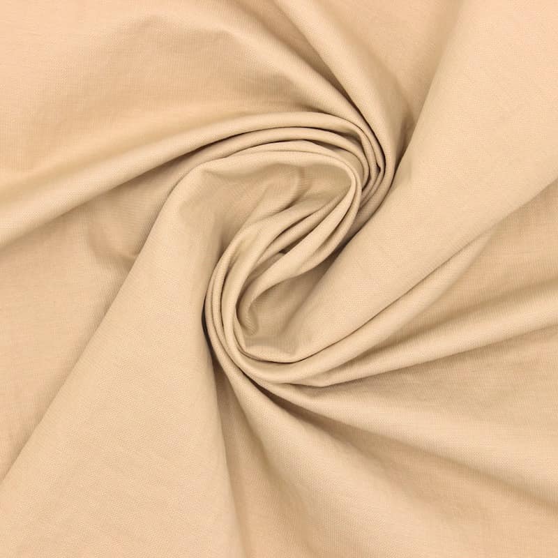 Fabric in cotton and polyester - beige