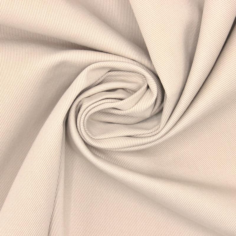 Rekbare katoen twill - beige 