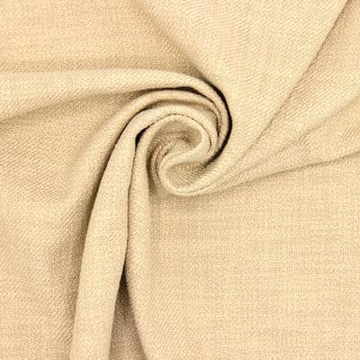 Toile extensible aspect lin - beige