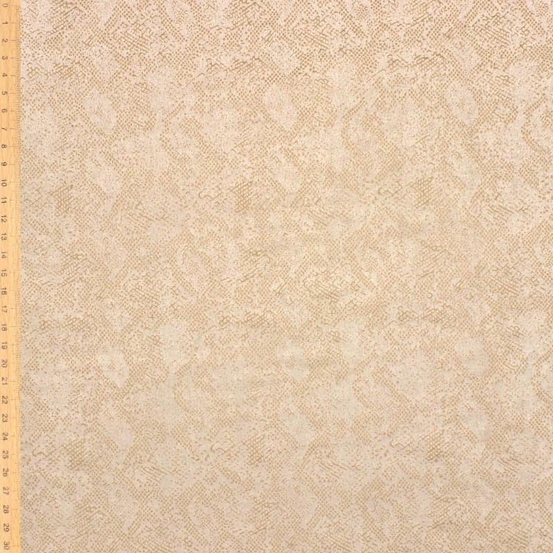 Extensible suede fabric - beige