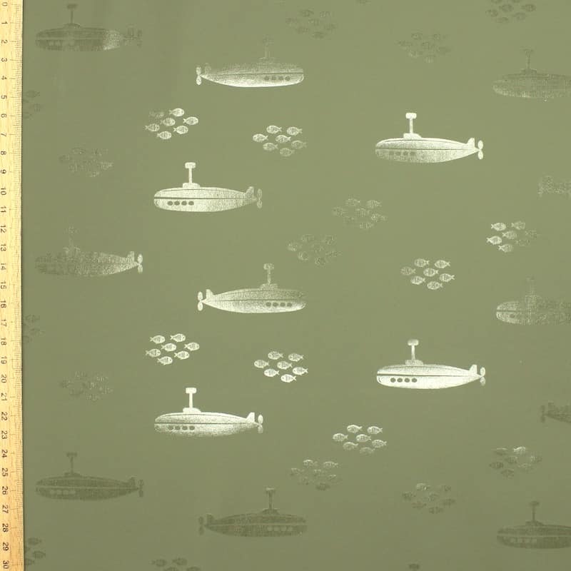 Waterproof fabric with submarine - khaki