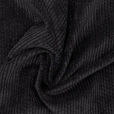 Ribbed velvet - black