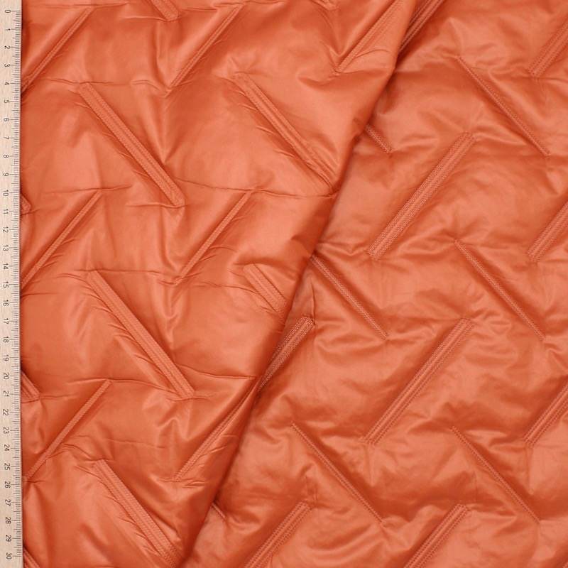 Double-sided quilted fabric -Burnt orange