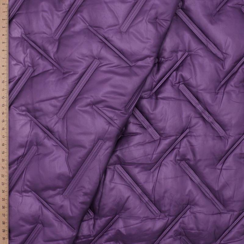 Tissu matelassé double face- mauve