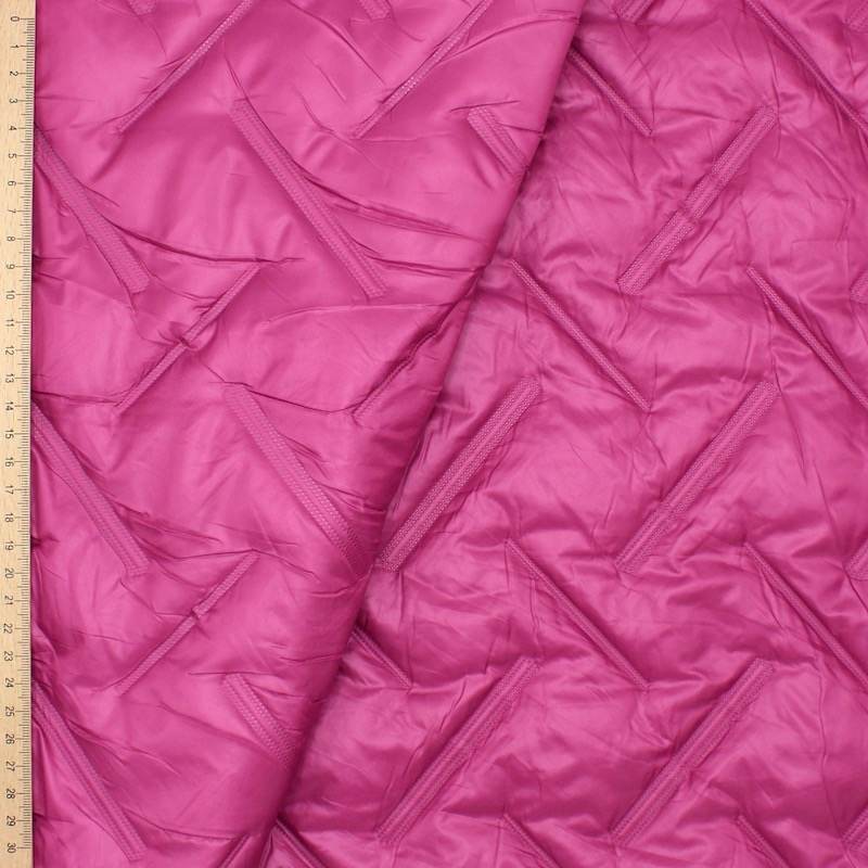 Tissu matelassé double face- fuchsia