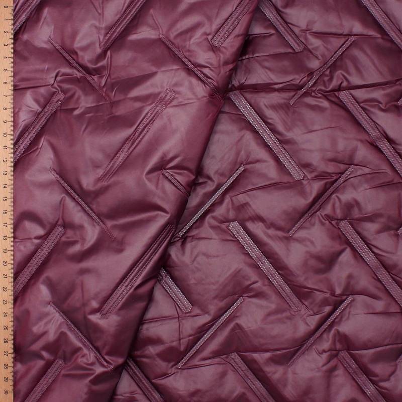 Double-sided quilted fabric - plum