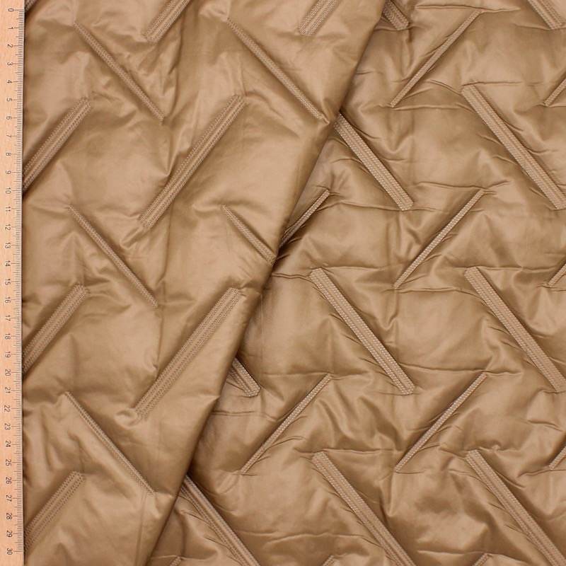 Tissu matelassé double face- beige