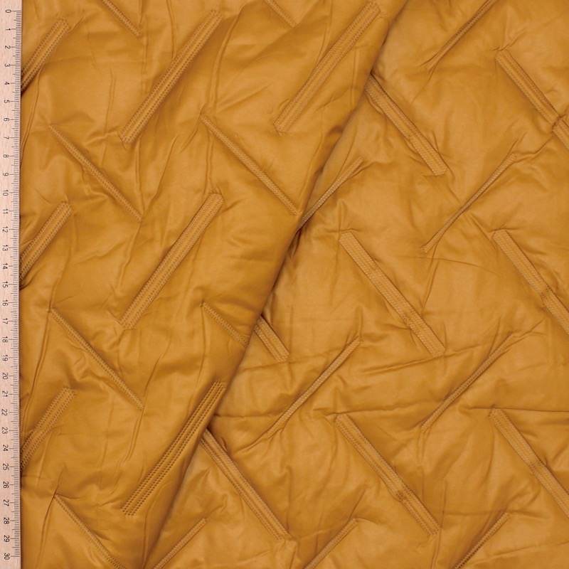 Double-sided quilted fabric - Mustard yellow