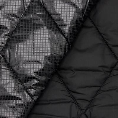 Tissu matelassé double face- noir