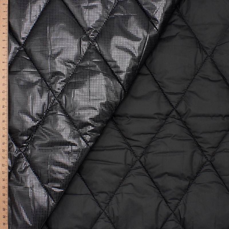 Tissu matelassé double face- noir