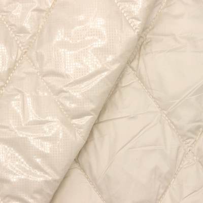 Tissu matelassé double face- blanc cassé