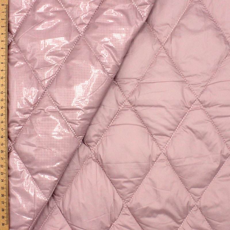 Tissu matelassé double face- rose