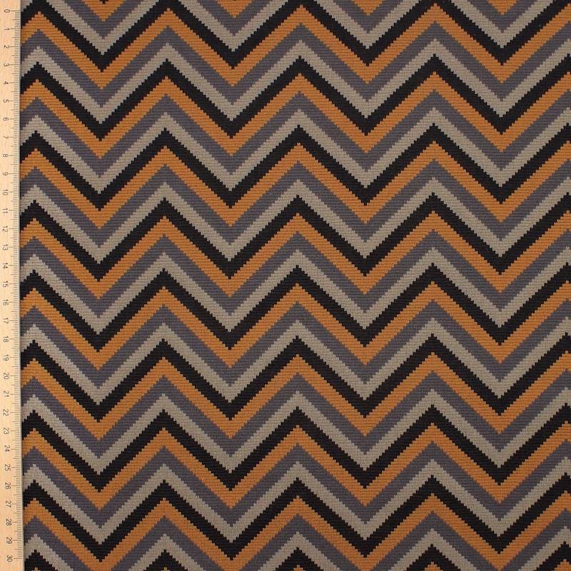 Graphic knit fabric - brown