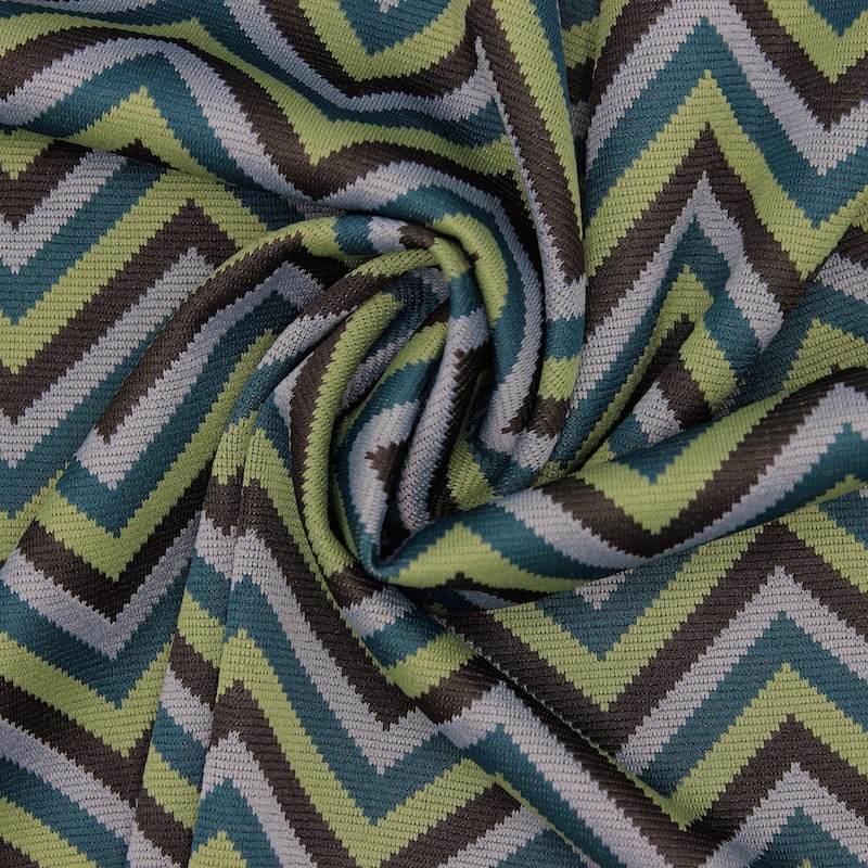 Graphic knit fabric - green