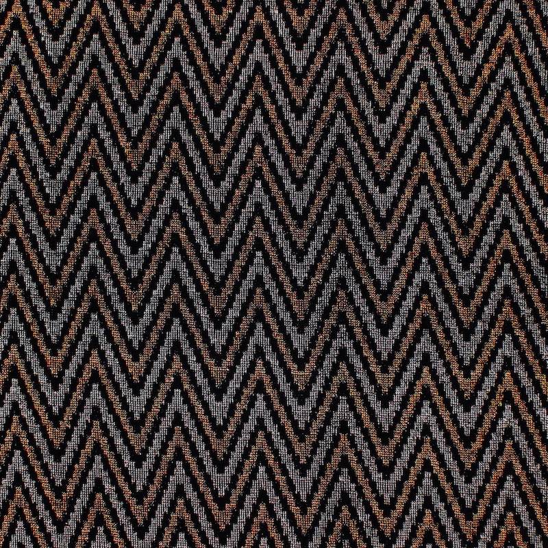 Graphic knit fabric - black, gold and silver