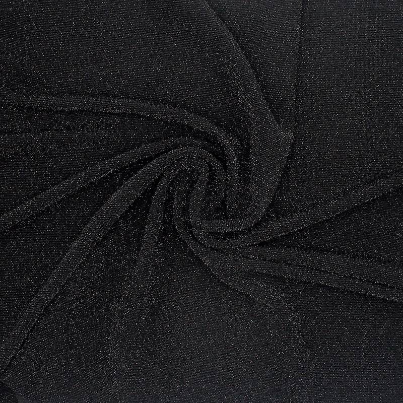 Knitted fabric with Lurex - black