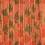 Floral cotton twill fabric - burnt orange