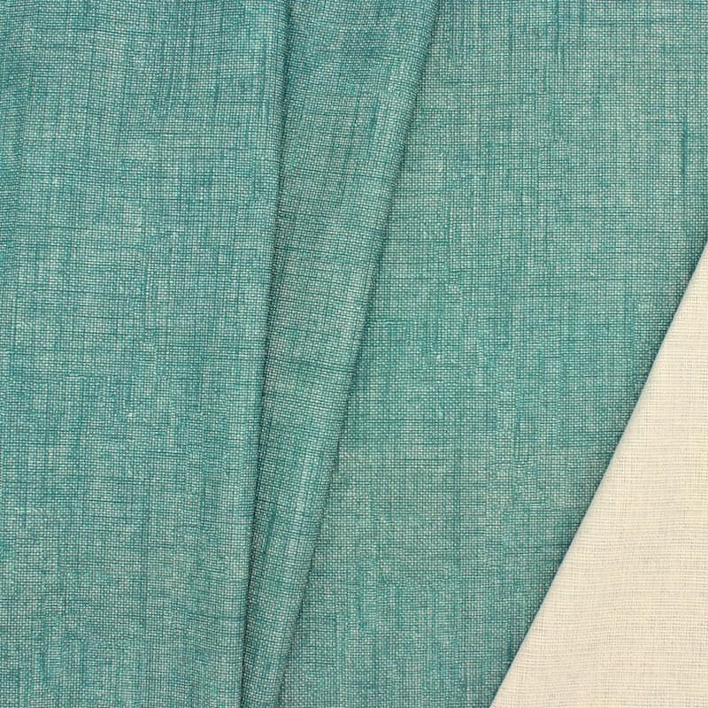 Coton enduit uni - turquoise