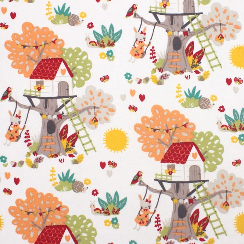 Upholstery fabric with children's pattern - multicolored