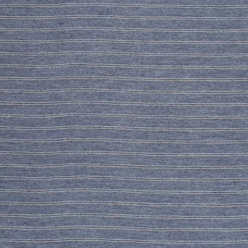 Striped fabric in viscose and wool