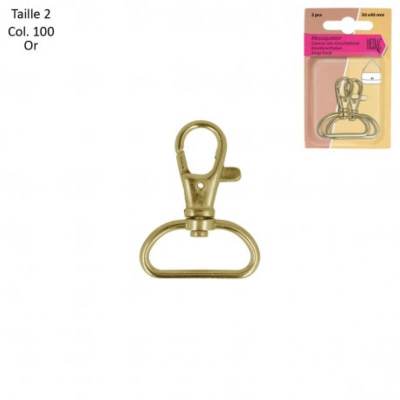 Snap hook gold 25mm