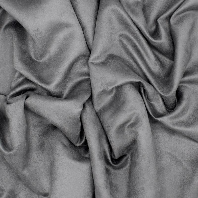 Suedine fabric - plain grey