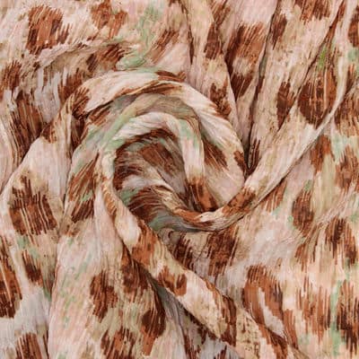 Voile polyester froncé - multicolore