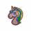 Glitter unicorn iron-on badge