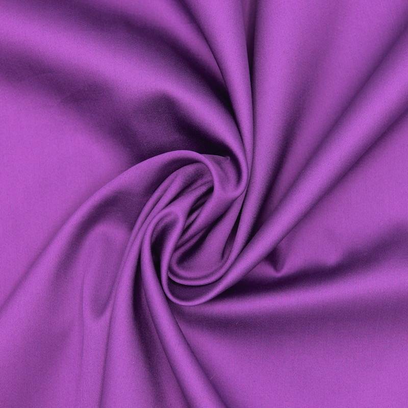 Tissu satin de coton - mauve